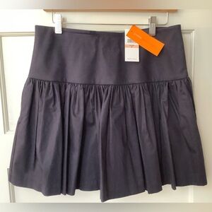 NWT Cynthia Steffens black extended ruffle skirt. Sz 2 a soft stretch fabric